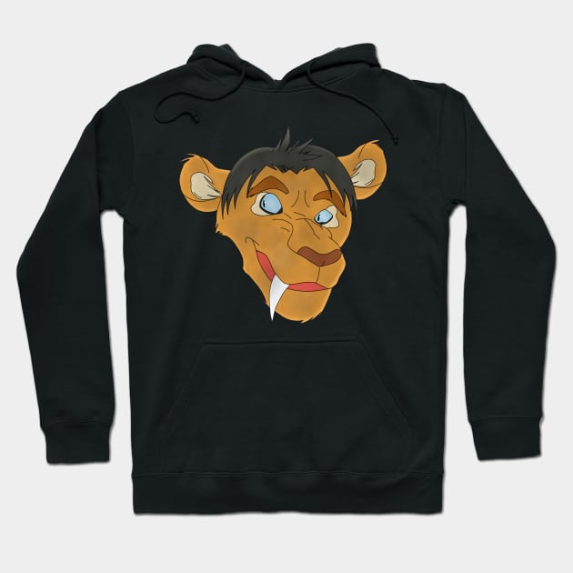 Anthro lion face Hoodie by Veleno